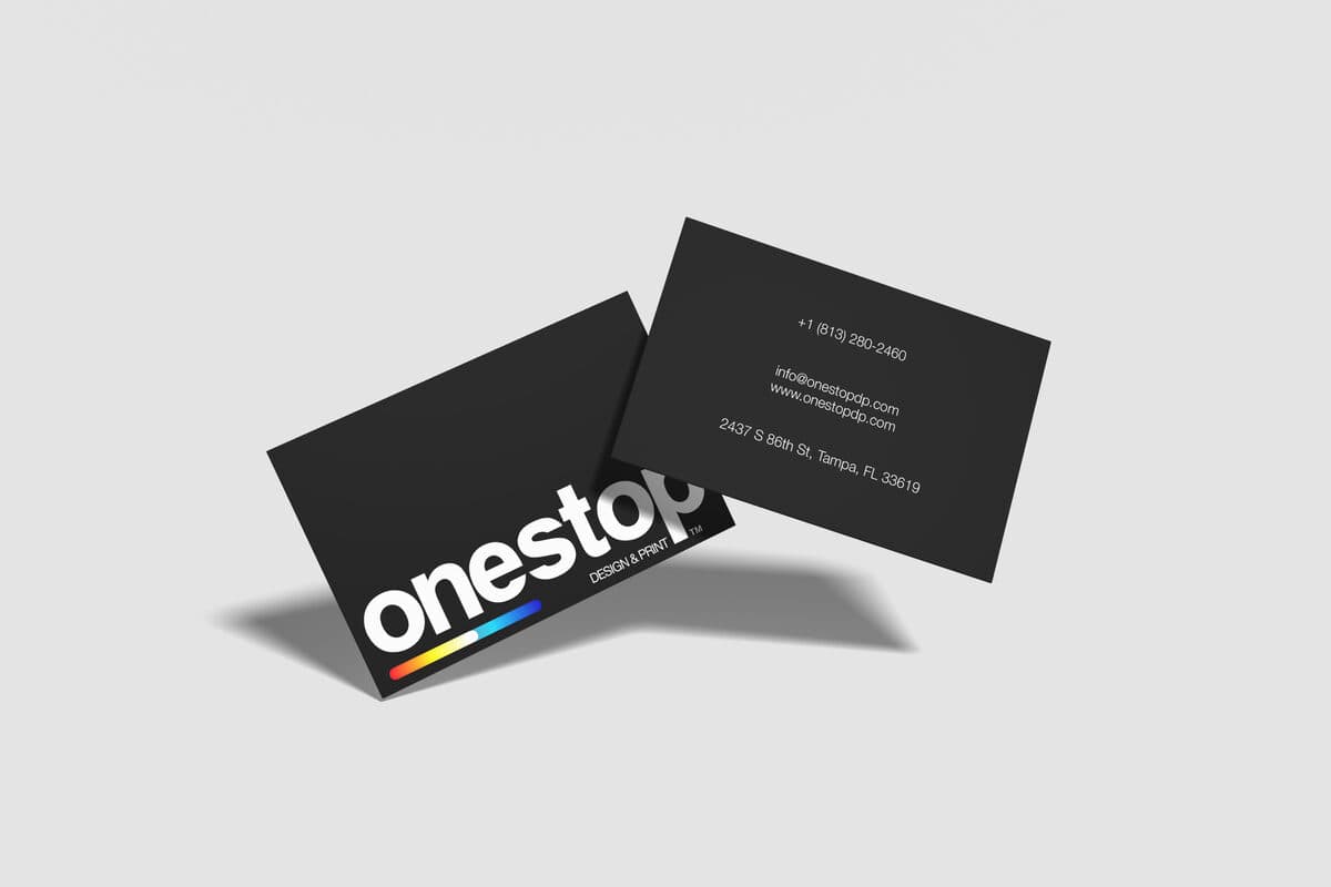 Stack of premium business cards in production